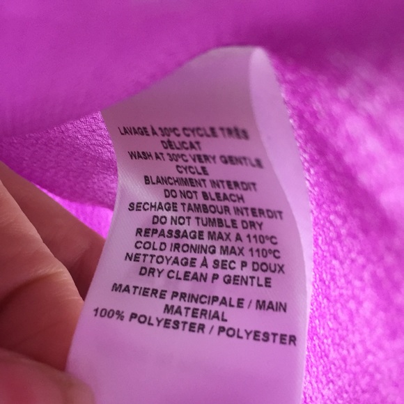 NWT See By Chloe Ruffled Georgette High Neck Dropped Waist Purple Mini Dress 4 - Picture 13 of 14